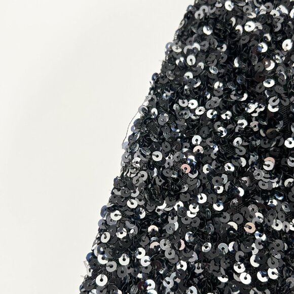 NWT Black Halo Keeley Black Sequins Jumpsuit - Picture 8 of 8